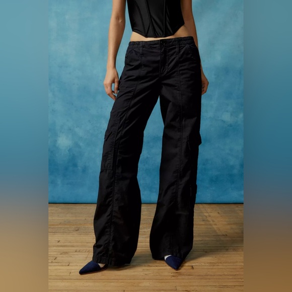 Urban Outfitters Black Wide Leg Pants - Picture 1 of 12